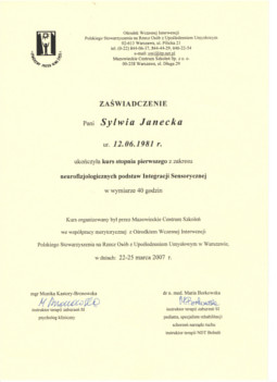 Zaświadczenie